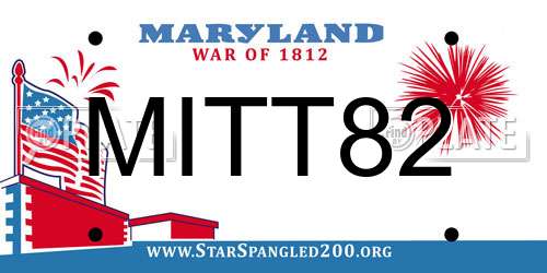 MITT82 Maryland License Plate