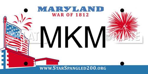 MKM Maryland License Plate