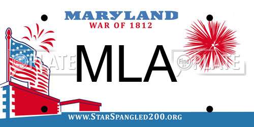 MLA Maryland License Plate