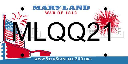 MLQQ21 Maryland License Plate