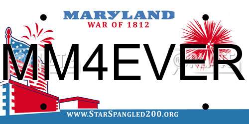 MM4EVER Maryland License Plate