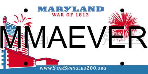 MMAEVER Maryland License Plate