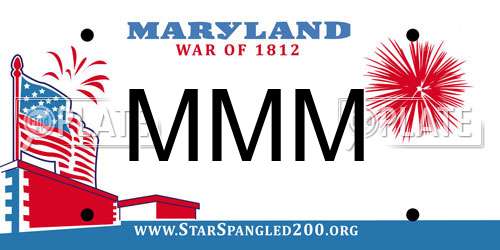 MMM Maryland License Plate