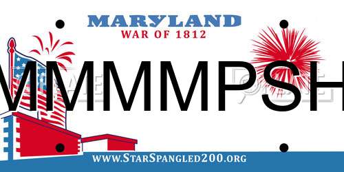 MMMMPSH Maryland License Plate