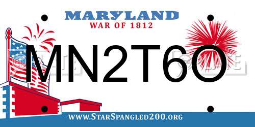 MN2T6O Maryland License Plate