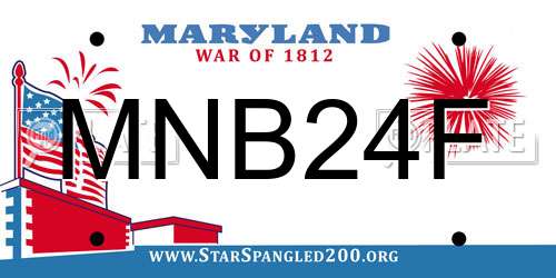 MNB24F Maryland License Plate
