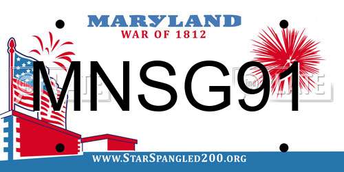 MNSG91 Maryland License Plate