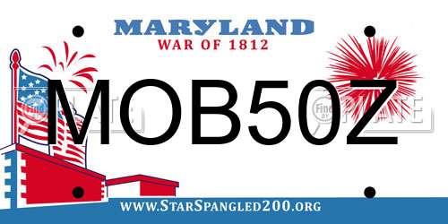 MOB50Z Maryland License Plate