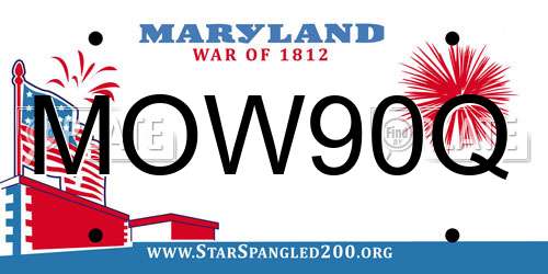 MOW90Q Maryland License Plate