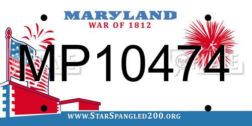 MP10474 Maryland License Plate
