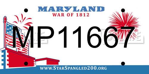 MP11667 Maryland License Plate