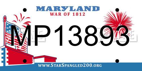 MP13893 Maryland License Plate