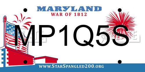MP1Q5S Maryland License Plate