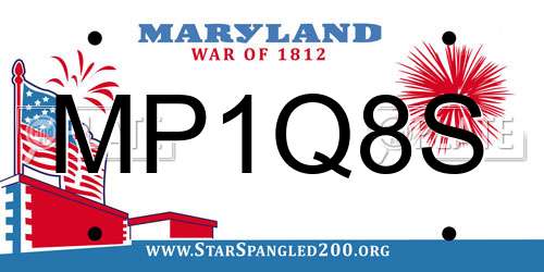 MP1Q8S Maryland License Plate
