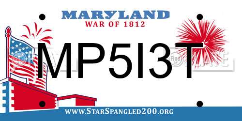 MP5I3T Maryland License Plate