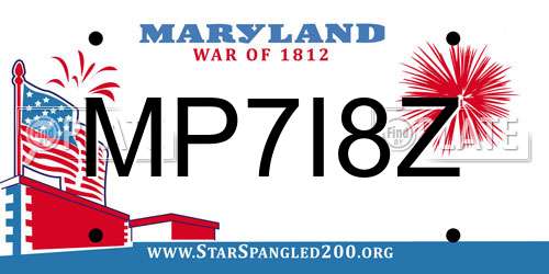 MP7I8Z Maryland License Plate