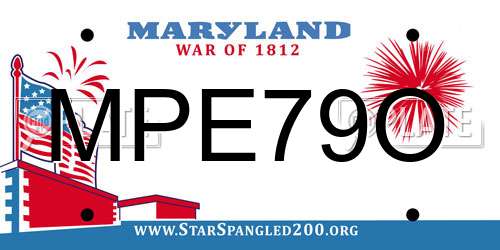 MPE79O Maryland License Plate
