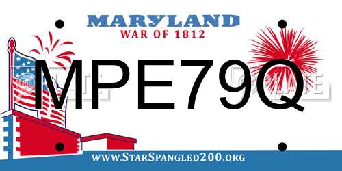 MPE79Q Maryland License Plate