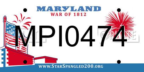 MPI0474 Maryland License Plate