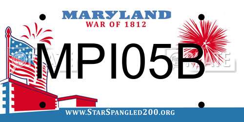 MPI05B Maryland License Plate