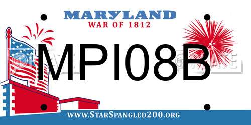 MPI08B Maryland License Plate