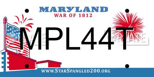 MPL44T Maryland License Plate