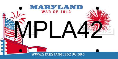 MPLA42 Maryland License Plate