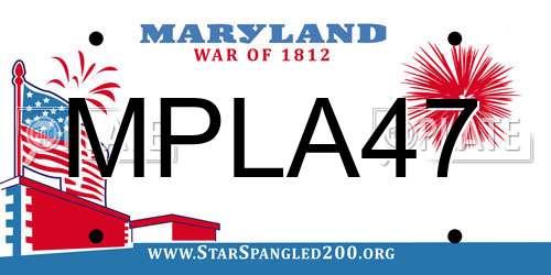 MPLA47 Maryland License Plate