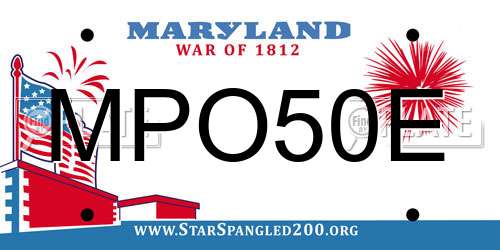 MPO50E Maryland License Plate