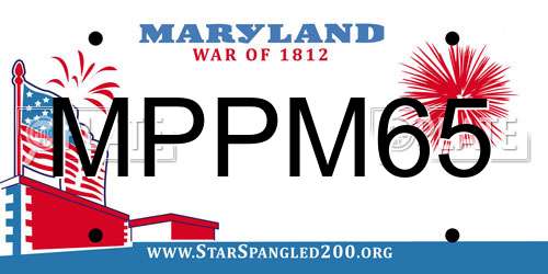 MPPM65 Maryland License Plate
