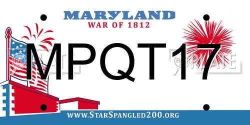 MPQT17 Maryland License Plate