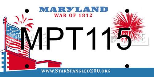 MPT115 Maryland License Plate