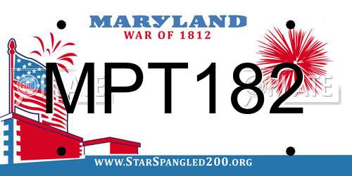 MPT182 Maryland License Plate