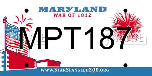 MPT187 Maryland License Plate