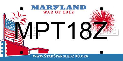 MPT18Z Maryland License Plate