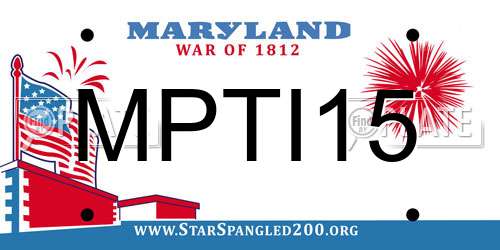 MPTI15 Maryland License Plate