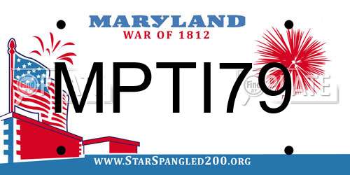 MPTI79 Maryland License Plate