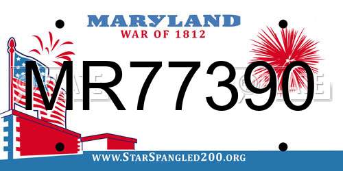 MR77390 Maryland License Plate