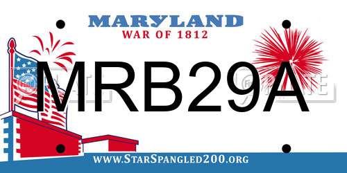 MRB29A Maryland License Plate