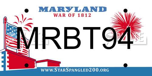 MRBT94 Maryland License Plate