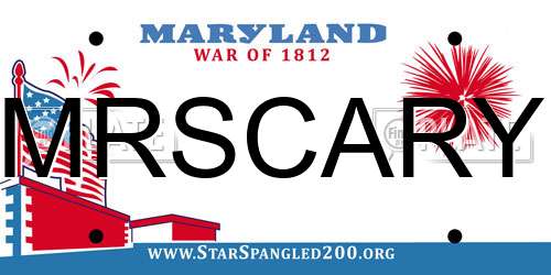 MRSCARY Maryland License Plate