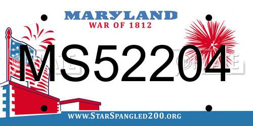 MS52204 Maryland License Plate