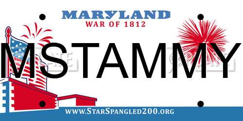 MSTAMMY Maryland License Plate