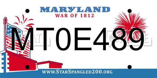 MT0E489 Maryland License Plate