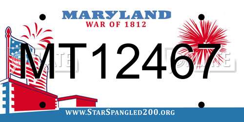 MT12467 Maryland License Plate