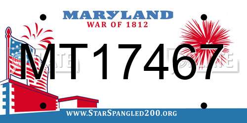 MT17467 Maryland License Plate