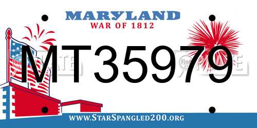 MT35979 Maryland License Plate