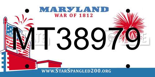MT38979 Maryland License Plate