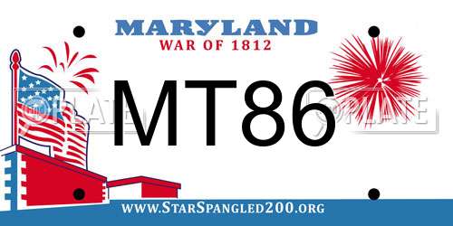 MT86 Maryland License Plate