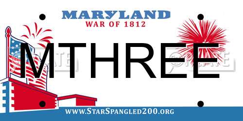 MTHREE Maryland License Plate